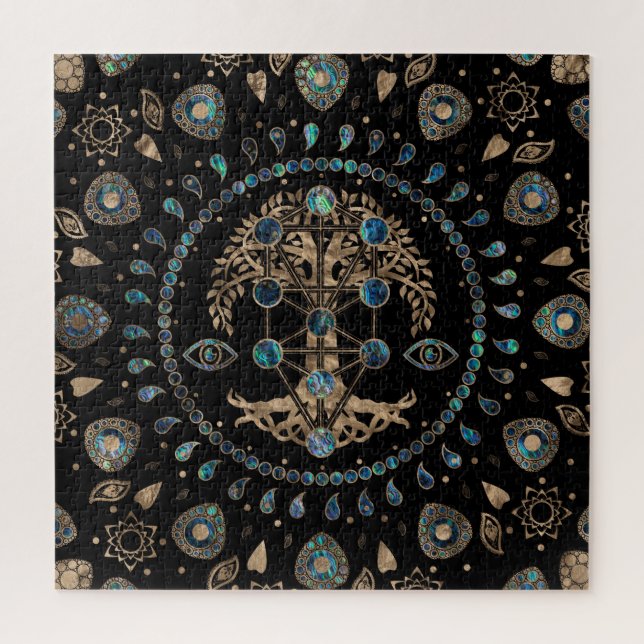 Puzzle Kabbalah L'Arbre de la Vie L'Abalone et l'Or (Vertical)