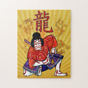 Puzzle Kabuki acteur japonais Folk Art