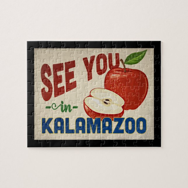 Puzzle Kalamazoo Michigan Apple - Vintage voyage (Horizontal)
