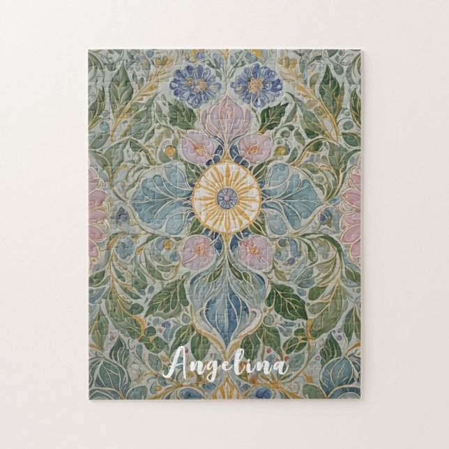 Puzzle Kaleidoscope floral Personnalisé (Vertical)