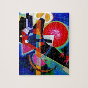 Puzzle Kandinsky en peinture Abstraite bleue