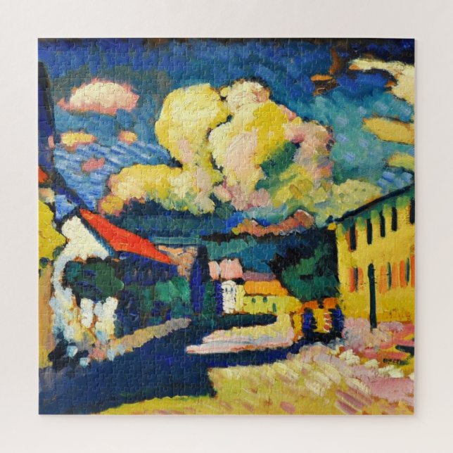 Puzzle Kandinsky - Murnau-Dorfstrasse, peinture abstraite (Vertical)