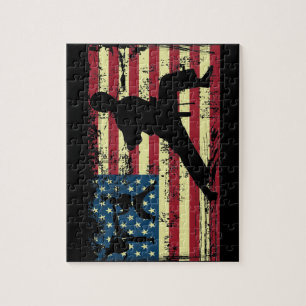 Puzzle Karate American Flag Martial Arts