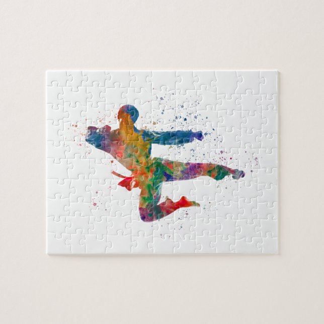 Puzzle Karaté en aquarelle (Horizontal)