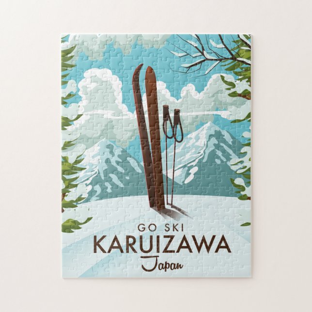 Puzzle Karuizawa Japon poster Voyage de ski (Vertical)