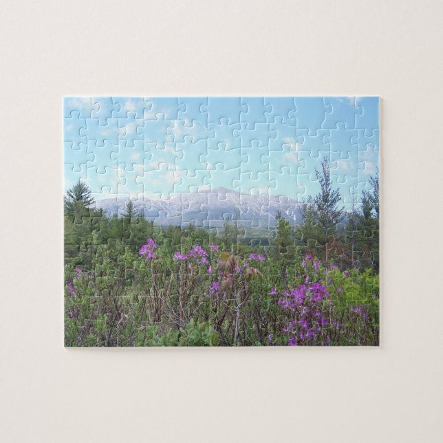 Puzzle Katahdin et fleurs pourpres (Horizontal)