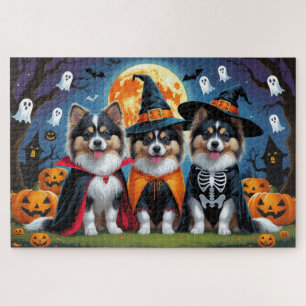 Puzzle Keeshond Chiens Citrouille Halloween Funny