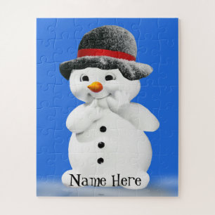 Puzzle Kids Snowman avec nom personnalisé