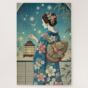 Puzzle kimono d'été et lucioles