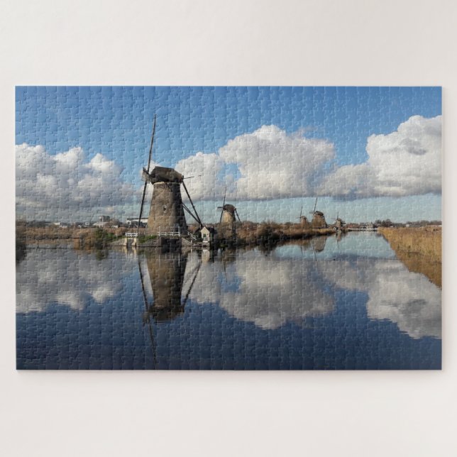 Puzzle Kinderdijk Wind Mills Pays-Bas Holland Blades (Horizontal)