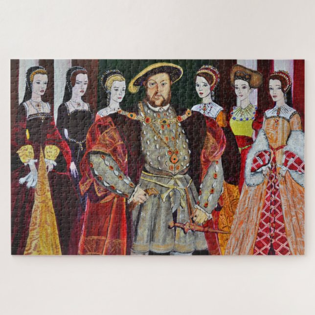 Puzzle King Henry 8e et 6 ses femmes (Horizontal)