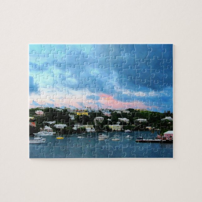Puzzle King's Wharf Bermuda Harbour Sunrise (Horizontal)