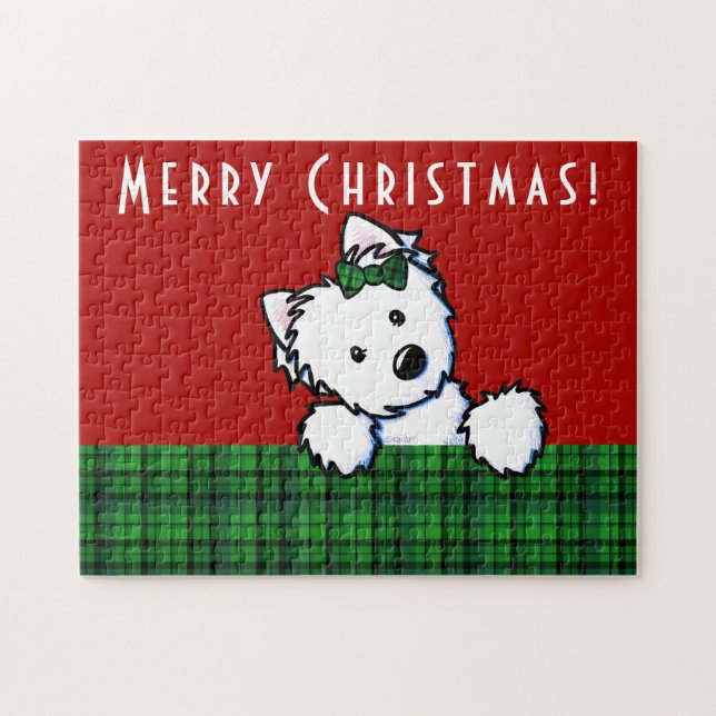 Puzzle KiniArt Westie Christmas (Horizontal)