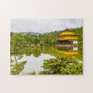 Puzzle Kinkaku-ji Or Golden Pavilion And Pond, Kyoto