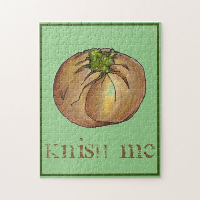 Puzzle Knish (Kiss) Me NYC Juif Deli Spinach Knish (Vertical)