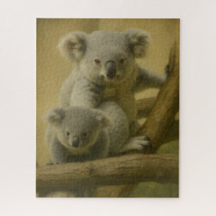 Puzzle Koala Companions - Tender Wildlife Art Print