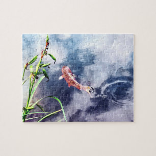 Puzzle Koi dans l'eau qui tortille