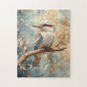 Puzzle Kookaburra dans une aquarelle d'arbre