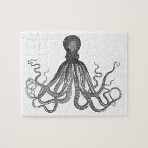 Puzzle Kraken - Octopus géant noir / Cthulu