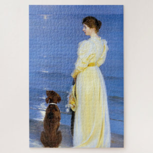 Puzzle Kroyer - La femme et le chien de l'artiste sur le