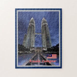 Puzzle Kuala Lumpur - Malaisie - Tours jumelles Petronas 
