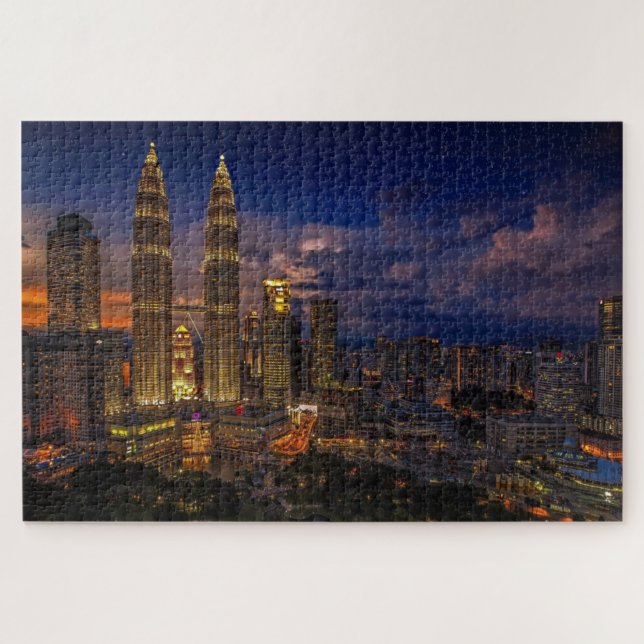 Puzzle Kuala-Lumpur night scene (Horizontal)