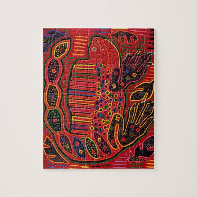 Puzzle Kuna Iguana Mola (Vertical)