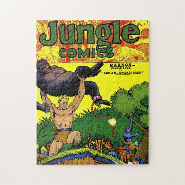 Puzzle La bande dessinée Vintage de Jungle Gorilla (Vertical)