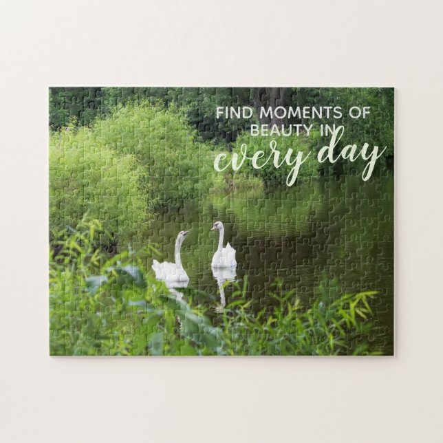 Puzzle La beauté dans chaque jour Swan Photo Jigsaw Puzzl (Horizontal)