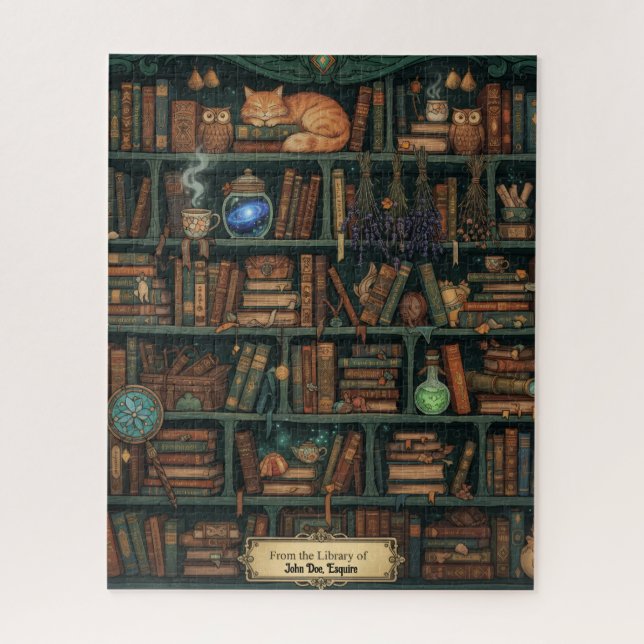 Puzzle La bibliothèque personnalisée de l'alchimiste | Ma (Vertical)