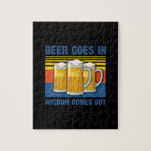 Puzzle La Bière Va Dans La Sagesse Sorte Vintage Annivers