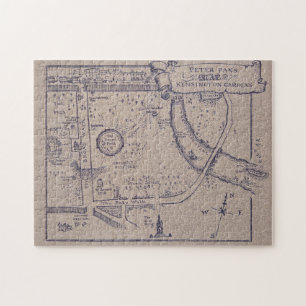 Puzzle La carte de Peter Pan des jardins de Kensington