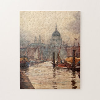 Puzzle La cathédrale vintage la Tamise Londres Angleterre
