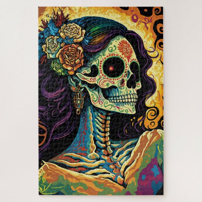 Puzzle La Catrina Day of Dead Mexican Skeleton Art (Vertical)