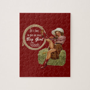 Puzzle La cow-girl vous a mis dessus de grandes bottes