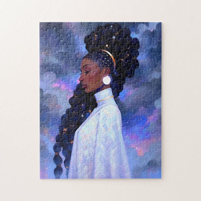 Puzzle La Dame Cosmique Art Imaginaire Africain Américain (Vertical)