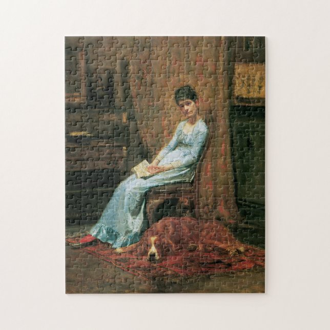 Puzzle La femme de l'artiste et son chien de couture (Vertical)