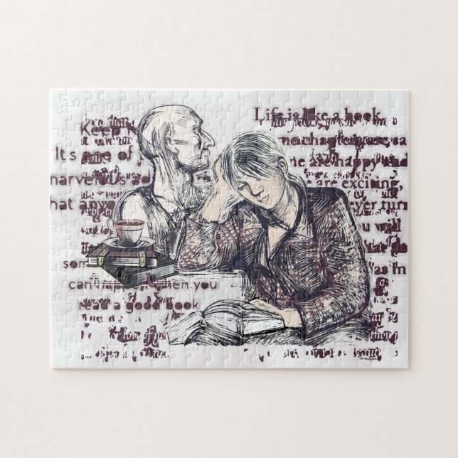 Puzzle La fille lisant un livre (Horizontal)