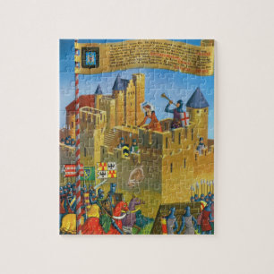 Puzzle La France, Carcassonne médiévale vintage frança