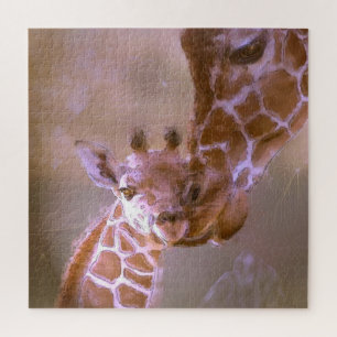 Puzzle La Girafe mère aime l'art animal contemporain pas