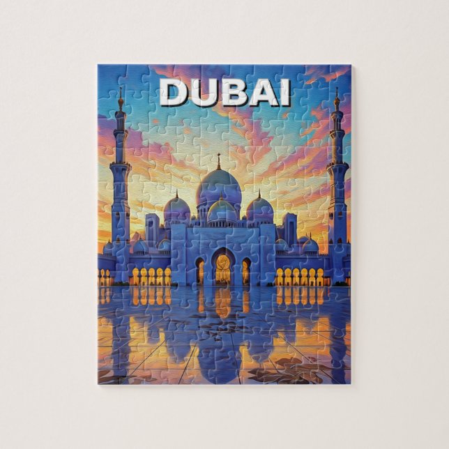 Puzzle La Grande Mosquée de Dubaï Coucher de soleil des E (Vertical)