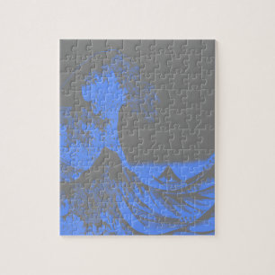 Puzzle La Grande Vague Maritime Bleu & Gris