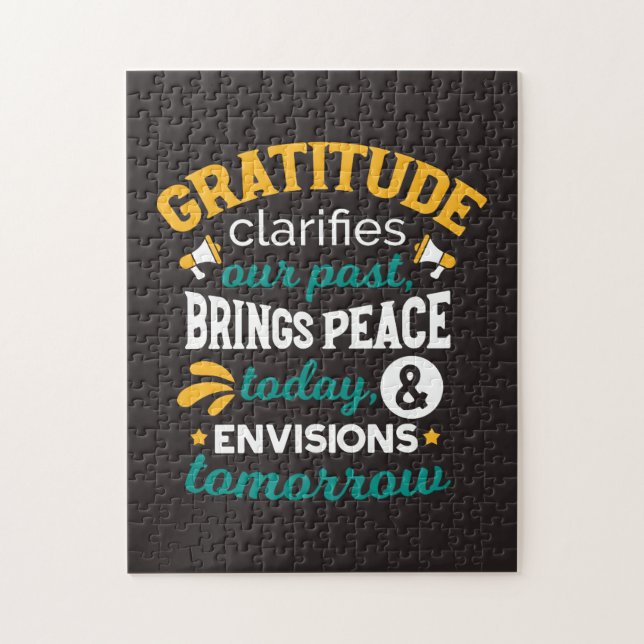Puzzle La gratitude apporte la paix aujourd'hui – Foi pos (Vertical)