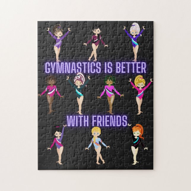 Puzzle La Gymnastique Est Mieux Avec Les Amis (Vertical)