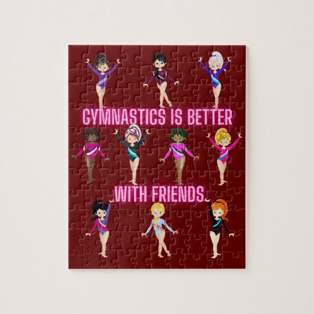 Puzzle La Gymnastique Est Mieux Avec Les Amis (Vertical)