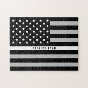 Puzzle La ligne blanche mince drapeau américain de SME