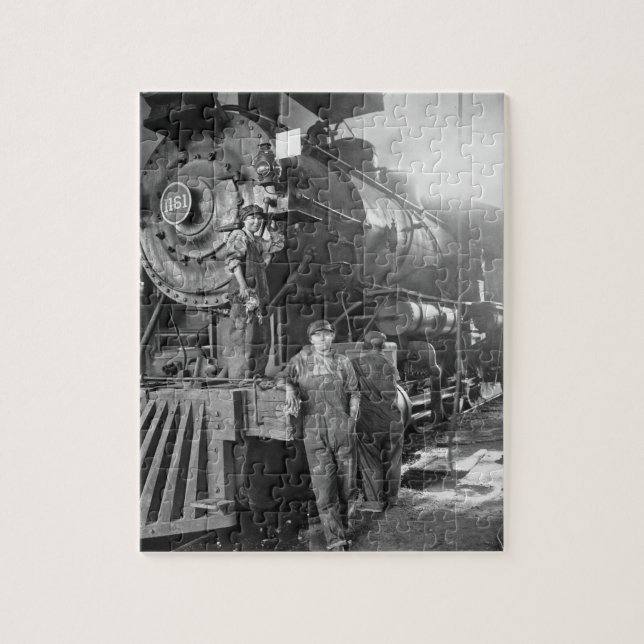 Puzzle La locomotive de cru de Roundhouse gallons (Vertical)