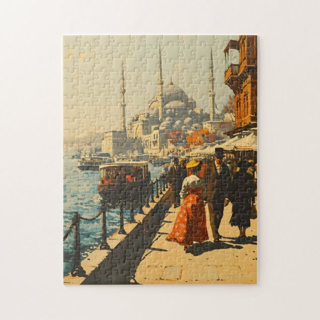 Puzzle La Mosquée Bleue d'Istanbul Vintage (Vertical)