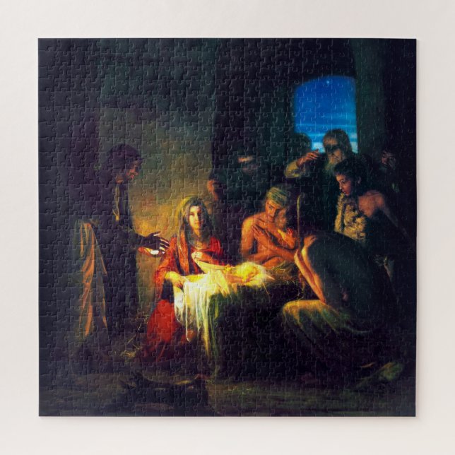 Puzzle La naissance de Jésus par Carl Bloch (Vertical)