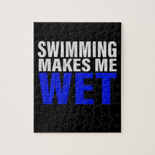 Puzzle La Natation Me Fait Me Faire Fouiller Longs T-Shir